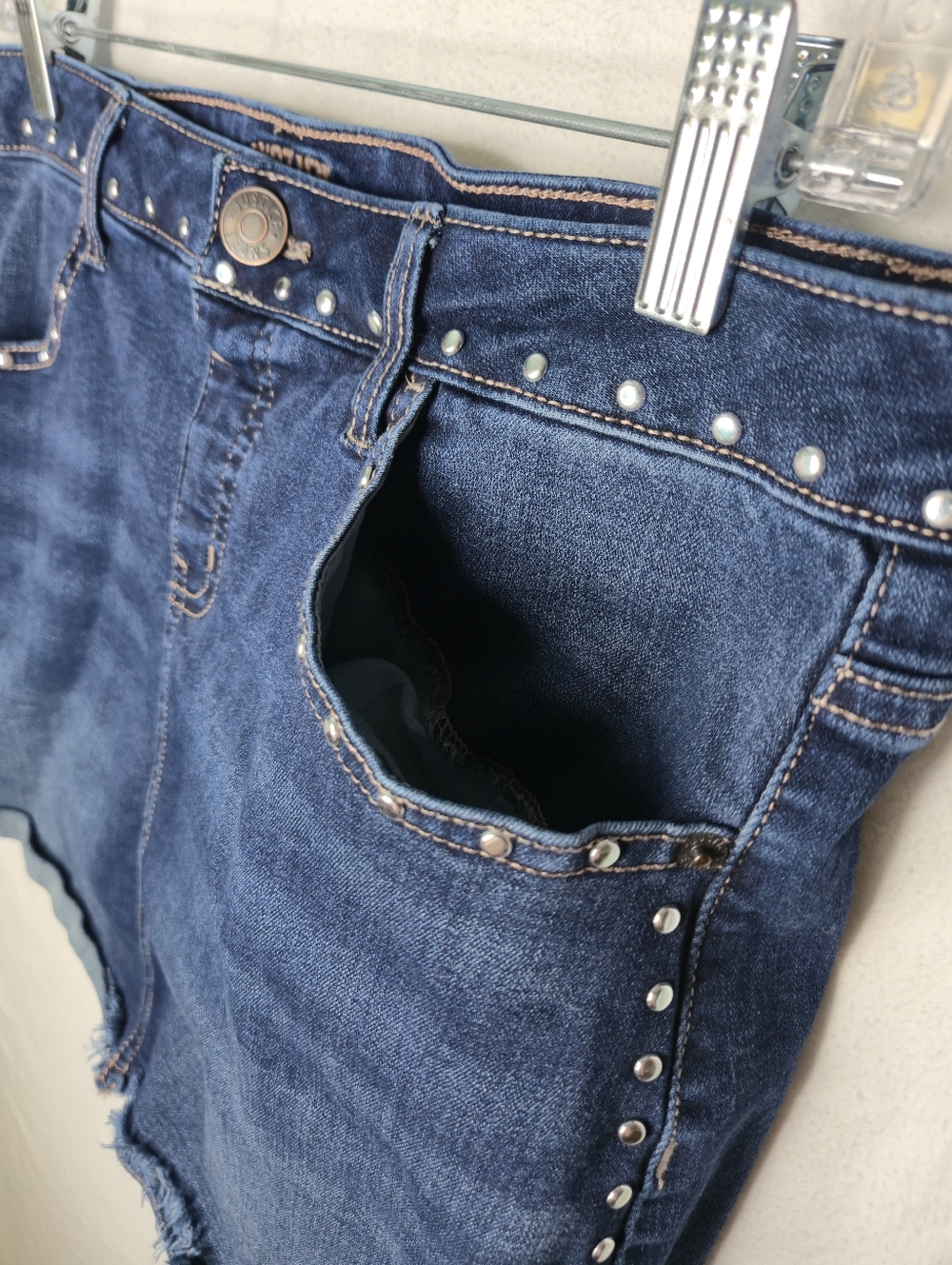 Justice Girls Denim Blue Skort With Stud Details Size 18 Plus - Picture 5 of 7